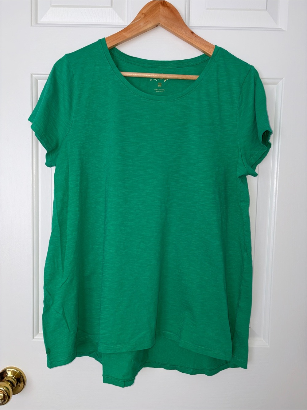 Lilly Pulitzer Emerald Green Short Sleeve Scoop Top